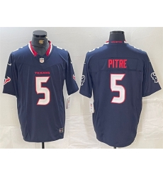 Men Houston Texans 5 Jalen Pitre Navy F U S E Vapor Limited Stitched Football Jersey Men Houston Texans 5 Jalen Pitre Navy F U S E Vapor Limited Stitched Football Jersey