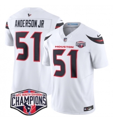 Men Houston Texans 51 Will Anderson Jr White F U S E 2024 AFC South Division Champions Vapor Limited Stitched Football Jersey Men Houston Texans 51 Will Anderson Jr White F U S E 2024 AFC South Division Champions Vapor Limited Stitched Football Jersey