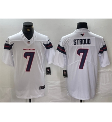 Men Houston Texans 7 C J Stroud White Vapor Untouchable Stitched Football Jersey