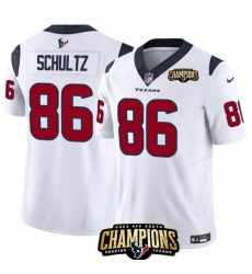 Men Houston Texans 86 Dalton Schultz White 2023 F U S E AFC South Champions Patch Vapor Untouchable Limited Stitched Football Jersey Men Houston Texans 86 Dalton Schultz White 2023 F U S E AFC South Champions Patch Vapor Untouchable Limited Stitched Football Jersey