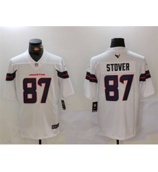 Men Houston Texans 87 Cade Stover White Vapor Untouchable Stitched Football Jersey