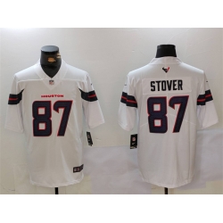 Men Houston Texans 87 Cade Stover White Vapor Untouchable Stitched Football Jersey