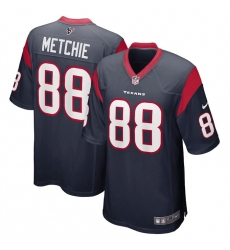 Men Houston Texans 88 John Metchie Navy Stitched Game Jersey Men Houston Texans 88 John Metchie Navy Stitched Game Jersey