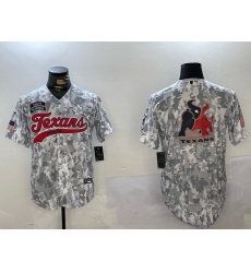 Men Houston Texans Blank Camo With Patch Cool Base Stitched Baseball Jersey 2 Men Houston Texans Blank Camo With Patch Cool Base Stitched Baseball Jersey 2