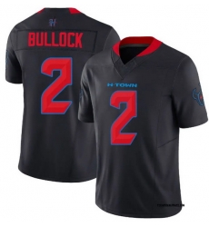 Men Houston Texans Calen Bullock #2 Limited Black Stitched Jersey