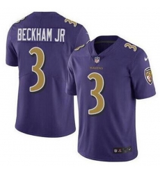 Men Nike Baltimore Ravens #3 Odell Beckham Jr Purple Color Rush Limited Jersey Men Nike Baltimore Ravens #3 Odell Beckham Jr Purple Color Rush Limited Jersey
