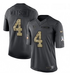 Men Nike Houston Texans 4 Deshaun Watson Limited Black 2016 Salute to Service NFL Jersey Men Nike Houston Texans 4 Deshaun Watson Limited Black 2016 Salute to Service NFL Jersey