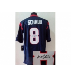 Nike Houston Texans 8 Matt Schaub blue Elite signature NFL Jersey Nike Houston Texans 8 Matt Schaub blue Elite signature NFL Jersey