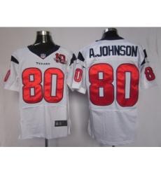 Nike Houston Texans 80 Andre Johnson White Elite W 10th Patch NFL Jersey Nike Houston Texans 80 Andre Johnson White Elite W 10th Patch NFL Jersey