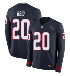 Nike Texans #20 Justin Reid Navy Blue Team Color Men Stitched NFL Limited Therma Long Sleeve Jersey Nike Texans #20 Justin Reid Navy Blue Team Color Men Stitched NFL Limited Therma Long Sleeve Jersey