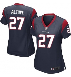 Nike Texans #27 Jose Altuve Navy Blue Team Color Womens Stitched NFL Elite Jersey Nike Texans #27 Jose Altuve Navy Blue Team Color Womens Stitched NFL Elite Jersey