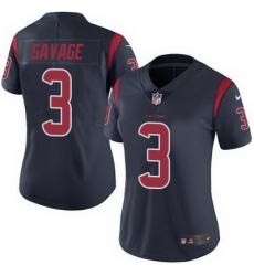 Nike Texans #3 Tom Savage Navy Blue Womens Stitched NFL Limited Rush Jersey Nike Texans #3 Tom Savage Navy Blue Womens Stitched NFL Limited Rush Jersey
