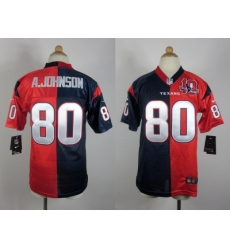 Nike Women Houston Texans #80 Andre Johnson blue-red jerseys(Elite split 10th patch) Nike Women Houston Texans #80 Andre Johnson blue-red jerseys(Elite split 10th patch)