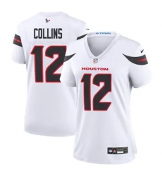 Women Houston Texans 12 Nico Collins White 2024 2nd Alternate F U S E Vapor Stitched Jersey Women Houston Texans 12 Nico Collins White 2024 2nd Alternate F U S E Vapor Stitched Jersey