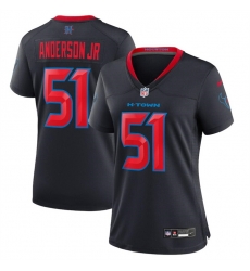 Women Houston Texans 51 Will Anderson Jr Navy 2024 2nd Alternate Stitched Jersey Women Houston Texans 51 Will Anderson Jr Navy 2024 2nd Alternate Stitched Jersey