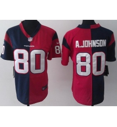 Women Nike Houston Texans 80 Andre Johnson Red Blue Split NFL Jerseys Women Nike Houston Texans 80 Andre Johnson Red Blue Split NFL Jerseys
