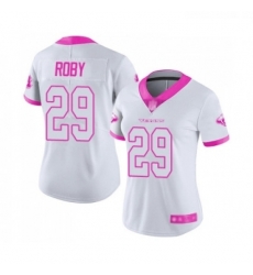 Womens Houston Texans 29 Bradley Roby Limited White Pink Rush Fashion Football Jersey Womens Houston Texans 29 Bradley Roby Limited White Pink Rush Fashion Football Jersey