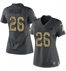 Womens Nike Houston Texans 26 Lamar Miller Limited Black 2016 Salute to Service NFL Jersey Womens Nike Houston Texans 26 Lamar Miller Limited Black 2016 Salute to Service NFL Jersey