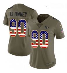 Womens Nike Houston Texans 90 Jadeveon Clowney Limited OliveUSA Flag 2017 Salute to Service NFL Jersey Womens Nike Houston Texans 90 Jadeveon Clowney Limited OliveUSA Flag 2017 Salute to Service NFL Jersey