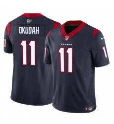 Youth Houston Texans 11 Jeff Okudah Navy 2024 F U S E Vapor Untouchable Limited Stitched Football Jersey Youth Houston Texans 11 Jeff Okudah Navy 2024 F U S E Vapor Untouchable Limited Stitched Football Jersey