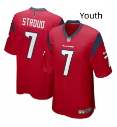 Youth Houston Texans 7 C J Stroud Red Stitched Game Jersey Youth Houston Texans 7 C J Stroud Red Stitched Game Jersey