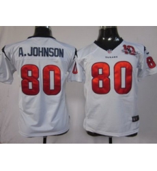 Youth Nike Houston Texans #80 Andre Johnson White Nike NFL Jerseys W 10th Patch Youth Nike Houston Texans #80 Andre Johnson White Nike NFL Jerseys W 10th Patch