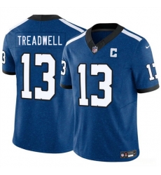 Men Indianapolis Colts 13 Laquon Treadwell Blue 2025 F U S E  Throwback Vapor Limited Stitched Football Jersey