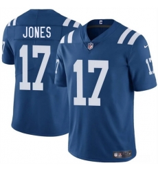 Men Indianapolis Colts 17 Daniel Jones Blue 2025 Vapor Limited Stitched Football Jersey