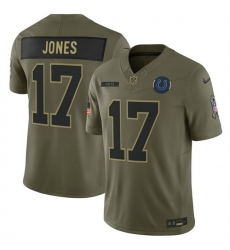 Men Indianapolis Colts 17 Daniel Jones Olive 2025 F U S E Salute to Service Limited Stitched Football Jersey Men Indianapolis Colts 17 Daniel Jones Olive 2025 F U S E Salute to Service Limited Stitched Football Jersey