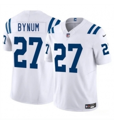 Men Indianapolis Colts 27 Cam Bynuml White 2025 F U S E  Vapor Limited Stitched Football Jersey