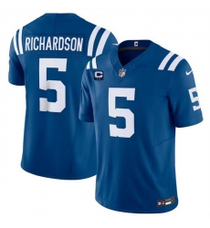 Men Indianapolis Colts 5 Anthony Richardson Blue 2024 F U S E With 2 Star C Patch Vapor Limited Stitched Football Jersey Men Indianapolis Colts 5 Anthony Richardson Blue 2024 F U S E With 2 Star C Patch Vapor Limited Stitched Football Jersey