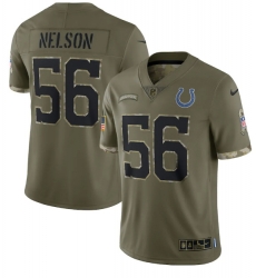 Men Indianapolis Colts 56 Quenton Nelson Olive 2022 Salute To Service Limited Stitched Jersey Men Indianapolis Colts 56 Quenton Nelson Olive 2022 Salute To Service Limited Stitched Jersey