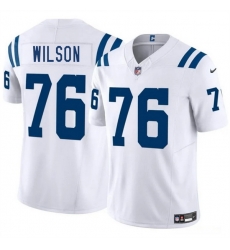 Men Indianapolis Colts 76 Jack Wilson White 2025 F U S E Vapor Limited Stitched Football Jersey Men Indianapolis Colts 76 Jack Wilson White 2025 F U S E Vapor Limited Stitched Football Jersey