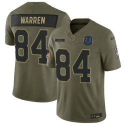 Men Indianapolis Colts 84 Tyler Warren Olive 2025 F U S E  Salute to Service Limited Stitched Football Jersey