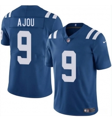 Men Indianapolis Colts 9 Ajou Ajou Blue 2025 Vapor Limited Stitched Football Jersey