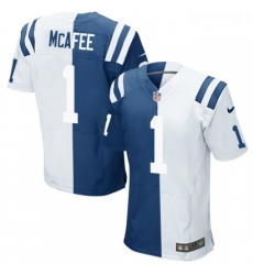 Men Nike Indianapolis Colts 1 Pat McAfee Elite Royal BlueWhite Split Fashion NFL Jersey Men Nike Indianapolis Colts 1 Pat McAfee Elite Royal BlueWhite Split Fashion NFL Jersey
