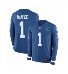 Men Nike Indianapolis Colts 1 Pat McAfee Limited Blue Therma Long Sleeve NFL Jersey Men Nike Indianapolis Colts 1 Pat McAfee Limited Blue Therma Long Sleeve NFL Jersey