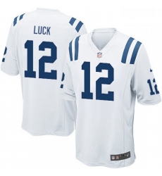 Men Nike Indianapolis Colts 12 Andrew Luck Game White NFL Jersey Men Nike Indianapolis Colts 12 Andrew Luck Game White NFL Jersey