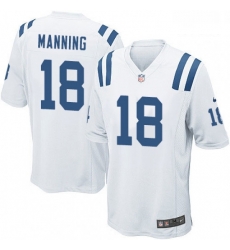 Men Nike Indianapolis Colts 18 Peyton Manning Game White NFL Jersey Men Nike Indianapolis Colts 18 Peyton Manning Game White NFL Jersey