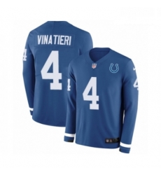 Men Nike Indianapolis Colts 4 Adam Vinatieri Limited Blue Therma Long Sleeve NFL Jersey Men Nike Indianapolis Colts 4 Adam Vinatieri Limited Blue Therma Long Sleeve NFL Jersey