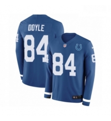 Men Nike Indianapolis Colts 84 Jack Doyle Limited Blue Therma Long Sleeve NFL Jersey Men Nike Indianapolis Colts 84 Jack Doyle Limited Blue Therma Long Sleeve NFL Jersey