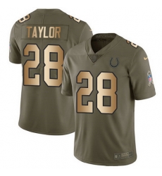 Nike Colts 28 Jonathan Taylor Olive Gold Men Stitched NFL Limited 2017 Salute To Service Jersey Nike Colts 28 Jonathan Taylor Olive Gold Men Stitched NFL Limited 2017 Salute To Service Jersey