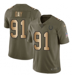 Nike Colts 91 Sheldon Day Olive Gold Men Stitched NFL Limited 2017 Salute To Service Jersey Nike Colts 91 Sheldon Day Olive Gold Men Stitched NFL Limited 2017 Salute To Service Jersey