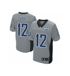 Nike Indianapolis Colts 12 Andrew Luck Grey Elite Shadow 30th Seasons Patch NFL Jersey Nike Indianapolis Colts 12 Andrew Luck Grey Elite Shadow 30th Seasons Patch NFL Jersey