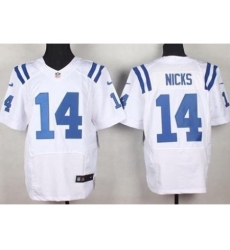 Nike Indianapolis Colts 14 Hakeem Nicks White Elite NFL Jersey