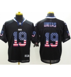 Nike Indianapolis Colts 19 Johnny Unitas Black Elite USA Flag Fashion NFL Jersey Nike Indianapolis Colts 19 Johnny Unitas Black Elite USA Flag Fashion NFL Jersey