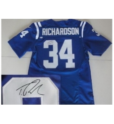 Nike Indianapolis Colts 34 Trent Richardson Blue Elite Signed NFL Jersey Nike Indianapolis Colts 34 Trent Richardson Blue Elite Signed NFL Jersey