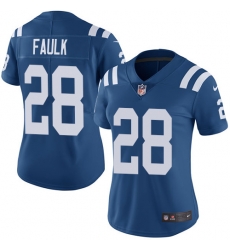 Nike Colts #28 Marshall Faulk Royal Blue Team Color Womens Stitched NFL Vapor Untouchable Limited Jersey Nike Colts #28 Marshall Faulk Royal Blue Team Color Womens Stitched NFL Vapor Untouchable Limited Jersey