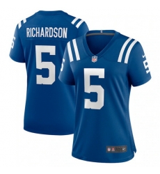 Women Indianapolis Colts 5 Anthony Richardson Blue Stitched Game Jersey Women Indianapolis Colts 5 Anthony Richardson Blue Stitched Game Jersey