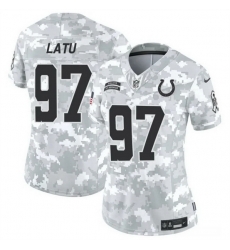 Women Indianapolis Colts 97 Laiatu Latu 2024 F U S E Arctic Camo Salute To Service Limited Stitched Jersey Women Indianapolis Colts 97 Laiatu Latu 2024 F U S E Arctic Camo Salute To Service Limited Stitched Jersey